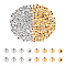 200Pcs 2 Colors 304 Stainless Steel Round Seamed Beads, for Jewelry Craft Making, Golden & Stainless Steel Color, 6x5mm, Hole: 2~2.5mm, 100pcs/color