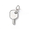 Rack Plating Brass Pendants, Lead Free & Cadmium Free, Long-Lasting Plated, Pickleball Charms, with Jump Ring, Platinum, 17x9x2.5mm, Hole: 3.5mm