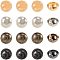 NBEADS About 40 Pcs 20mm Diameter 1-Hole Alloy Sewing Shank Buttons, 4 Assorted Colors Half Round Shank Blazer Buttons Mushroom Domed Sport Woolen Coats Buttons for Sewing Coats Suits Blazers