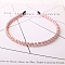 Shiny Faceted Glass Hair Bands, Hair Accessories for Girls Women, Pink, 150x130mm
