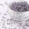 (Repacking Service Available) Glass Seed Beads, Trans. Colours Lustered, Round, Rosy Brown, 8/0, 3mm, Hole: 1mm, about 12G/bag