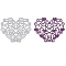 Carbon Steel Cutting Dies Stencils, for DIY Scrapbooking/Photo Album, Decorative Embossing DIY Paper Card, Heart Pattern, 80x100mm