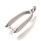Rack Plating Brass Ice Pick Pinch Bails, Long-Lasting Plated, Platinum, 18x8x4mm, Hole: 1.6mm, Pin: 1mm
