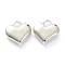 Alloy Pendants, Heart, Lead Free & Cadmium Free, Platinum, 17x16x5.5mm, Hole: 4x3.5mm