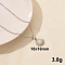 304 Stainless Steel Shell Shape Pendant Necklaces, Cable Chain Necklaces for Women