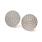Anti-Tarnish 304 Stainless Steel Earings, Stainless Steel Color, 15x15mm, Hole: 2.5mm, Pin: 0.8mm