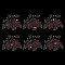 CHGCRAFT 6pcs Flower Iron on Rhinestone Heat Transfer Decal Bling Rhinestone Sticker Heat Transfer Patch Clothing Repair Applique for T-Shirt Clothing Pants Bags