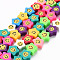 Handmade Polymer Clay Beads Strands, for DIY Jewelry Crafts Supplies, Star with Smile, Mixed Color, 9x9x4mm, Hole: 1.4mm, about 40pcs/strand, 12.99 inch(33cm)