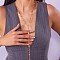 Alloy Crystal Rhinestone Heart Long Y Necklaces for Women, Golden, 31.50 inch(80cm)