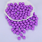 Round Silicone Focal Beads, Dark Violet, 15mm, Hole: 2mm