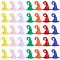 28Pcs 7 Colors Spray Painted Alloy Pendants, Hat Charms, Mixed Color, 11x11mm, Hole: 2.5x1.5mm, 4pcs/color
