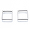 Non-Tarnish 201 Stainless Steel Linking Rings, Square, Stainless Steel Color, 12x12x1mm, Inner Diameter: 10x10mm