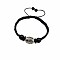Alloy Oval Braided Bead Bracelets, Adjustable Cord Bracelets for Women Men