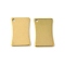 304 Stainless Steel Pendants, Ion Plating(IP), Rectangle Charm, Golden, 18x12x1mm, Hole: 1.5mm