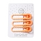 Spray Painted Iron Alligator Hair Clips for Girls, Saddle Brown, 16x59x12mm, 3pcs/card