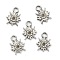 Non-Tarnish 304 Stainless Steel Pendant Rhinestone Settings, Sun, Stainless Steel Color, 12x9.5x1.5mm, Hole: 2mm, Fit for 1.5mm Rhinestone
