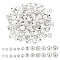 PH PandaHall 120pcs 6 Styles Silver Spacer Beads Round Spacer Beads Brass Rondelle Beads Spacer Metal Beads Loose Smooth Spacer Beads for Bracelet Necklace Earring Jewelry Making DIY Crafts