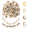 SUPERFINDINGS 200Pcs 4 Styles Acrylic and CCB Plastic Linking Rings Oval Link and Twist Chain Connectors Lightweight Link connectors for Eyeglass Chain, Jewelry Making,Phone Decor, DIY Craft