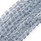 Electroplate Glass Beads Strands, Faceted, AB Color, Column, Light Blue, 4x5~6mm, Hole: 1mm, about 80pcs/strand, 40~48cm