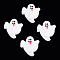 Halloween Opaque Resin Cabochons, Ghost, White, 20.5x19x5mm