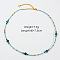 Elegant Handmade Stainless Steel Necklaces, Natural Stone & Pearl & Acrylic Beaded Necklaces, Blue, 15.75 inch(40cm)