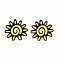 Sun Enamel Pin, Alloy Brooch for Backpack Clothes, Cadmium Free & Lead Free, Light Gold, Champagne Yellow, 20x21x11mm, Pin: 1mm