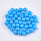 Opaque Plastic Beads, Round, Dodger Blue, 6x5.5mm, Hole: 1.8mm, about 4790pcs/500g