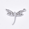 Tarnish Resistant 201 Stainless Steel Pendants, Dragonfly, Stainless Steel Color, 15.5x19x1mm, Hole: 1.4mm