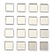 Empty Tinplate Palette Pans, Eyeshadow Palettes, for Cosmetic Palettes, Square, Platinum, 28x28x3.5mm