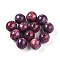 Resin Beads, Round, Two Tone, Crimson, 10mm, Hole: 2mm