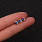 316L Surgical Stainless Steel Micro Pave Blue Cubic Zirconia Cartilage Earrings, Moon, Rose Gold, 6mm, Pin: 0.8mm