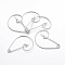 Brass Brooch Pins, Platinum Plated, Nickel Free, Brooch, about 30~31mm wide, 47mm long, 1mm thick