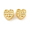 Mother's Day Rack Plating Alloy European Beads, Large Hole Beads, Cadmium Free & Nickel Free & Lead Free, Heart with Word Mother, Golden, 11.5x12x7.5mm, Hole: 5.5x4.6mm