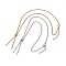 2Pcs 2 Colors 304 Stainless Steel Slider Necklace Makings, with Rolo Chain and Brass Slider Beads, Golden & Stainless Steel Color, 20.87 inch(53cm), 1pc/color