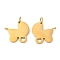PVD Vacuum Plating 304 Stainless Steel Pendants, with Jump Ring, Baby Carriage Charm, Golden, 15x16.5x1.4mm, Hole: 3.2mm