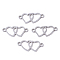 Tarnish Resistant 201 Stainless Steel Links connectors, Laser Cut, Heart to Heart, Stainless Steel Color, 8.5x19.5x1mm, Hole: 1.5mm