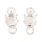 Ion Plating(IP) 304 Stainless Steel Charms Rhinestone Claw Settings, Polished, Flat Round, Silver, Fit for 3mm Rhinestone, 9x4x3.5mm, Hole: 1.8mm