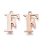 PVD Vacuum Plating  304 Stainless Steel Charms, Laser Cut, Alphabet, Rose Gold, Letter.F, 12.5x8x0.7mm, Hole: 1mm