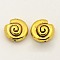 Tibetan Style Alloy Beads, Lead Free and Cadmium Free, Snail, Antique Golden, 14x7mm, Hole: 1mm