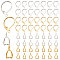DIY Jewelry Making Finding Kit, Including Brass Leverabck Earring Findings, with Horizontal Loops, Ice Pick pinch Bails, Mixed Color, 56Pcs/box