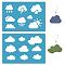GORGECRAFT 2 Styles Weather Earrings Making Templates Rain Drop Clouds Snowflake Reusable Leather Earring Acrylic Lapidary Cutting Stencil for Necklace Making Jewelry DIY Crafts 5.12x3.54 Inch