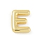 Rack Plating Brass Pendants, Long-Lasting Plated, Lead Free & Cadmium Free,  Real 18K Gold Plated, Letter E, 19x14x4mm, Hole: 1.8mm