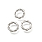 Brass Beads, Cadmium Free & Nickel Free & Lead Free, Twist Flat Round, Platinum, 8x1.3mm, Hole: 5mm