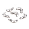 Non-Tarnish 304 Stainless Steel Charms, Moon, Stainless Steel Color, 16x8.3x3.3mm, Hole: 1.5mm