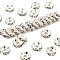 Brass Grade A Crystal Rhinestone Spacer Beads, Cadmium Free & Lead Free, Waves Edge, Rondelle, Silver, 7x3.5mm, Hole: 1mm