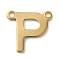 304 Stainless Steel Charms, Real 18K Gold Plated, Letter Charm, Letter P, 10x10.5x1mm, Hole: 1mm