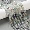 Natural Fluorite Beads Strands, Chip, 1.5~3.5x4.5~8.5x1.5~3.5mm, Hole: 0.5mm, about 304~306pcs/strand, 30.16''(76.6cm)~31.10''(79cm)