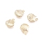 304 Stainless Steel Charms, Hollow Scallop Shape, Golden, 14x11x4.5mm, Hole: 1mm