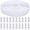 Garment Accessories, Zip-Fastener Component Sets, Nylon Zipper & Zipper Sliders, White, 30mm