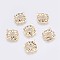 Brass Pendants, Long-Lasting Plated, Rhombus, Nickel Free, Real 18K Gold Plated, 18x15x2mm, Hole: 1mm